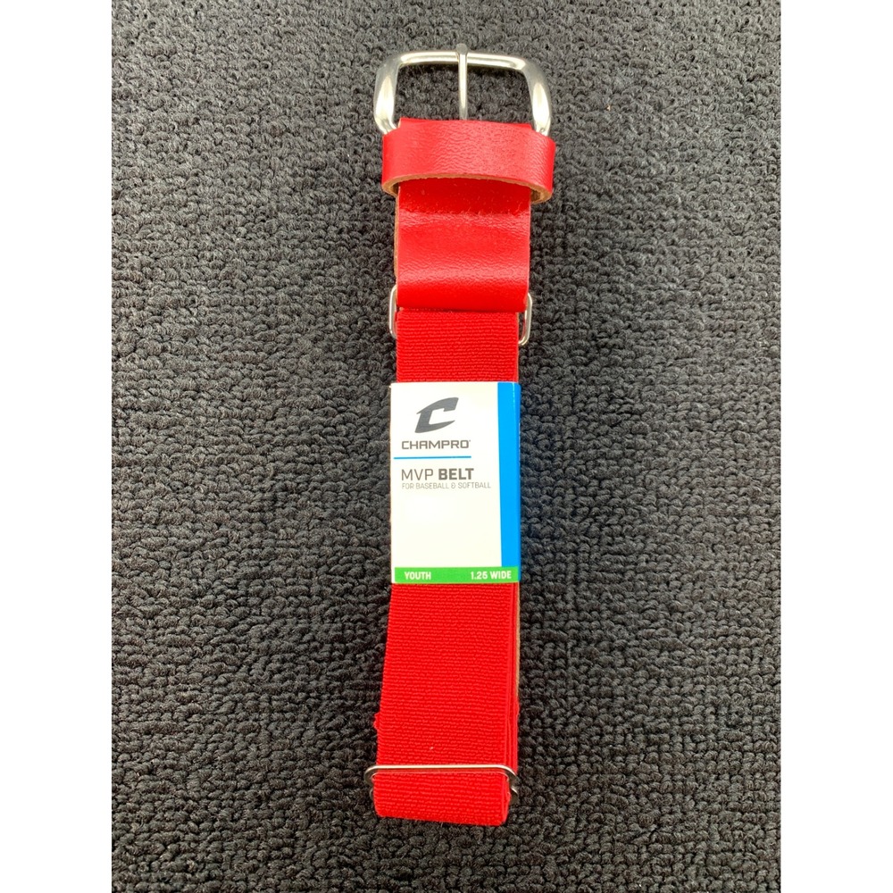 Champro MVP Youth Belt Red‎ 1.25 Wide Baseball Softball Adjustable 18 to 34